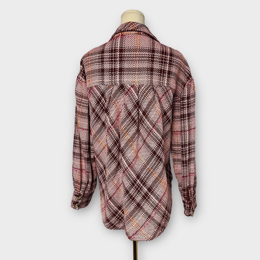 Anthropologie Hudson Plaid Shirt Jacket Size Medium - Picture 3 of 7